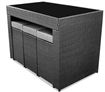 7 Piece Wicker Patio Bar Set - Grey Cushions