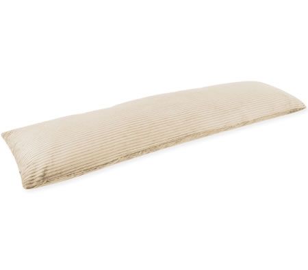 Full Body Support Pillow with Corduroy Cover - Cream