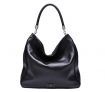 Medium Black Leather Tote Handbag