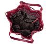 Red PU Leather Drawstring Handbag