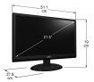 AOC 21.5" E2250SWDA LED Monitor 5ms 16:9 1920x1080 DSUB/DVI Speaker