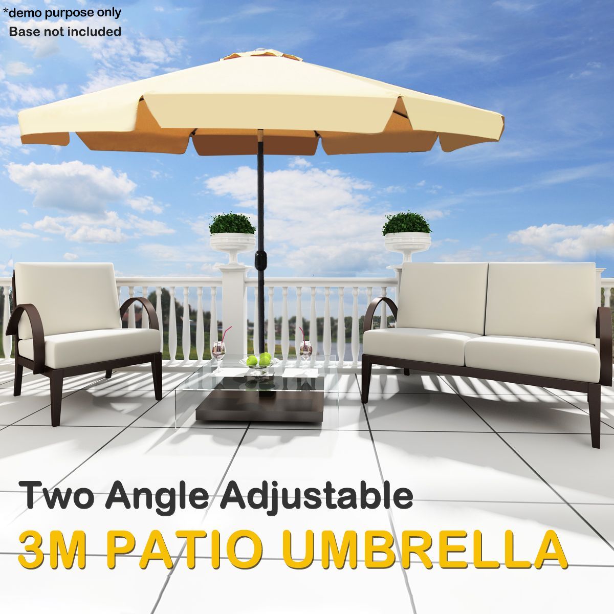 3M Tan  Patio Umbrella