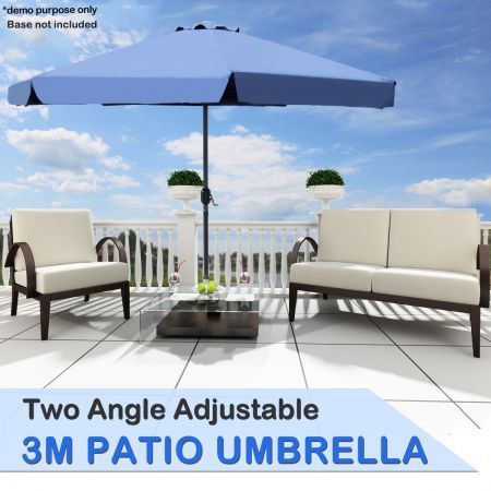 3m Dark Blue Patio Umbrella Crazy Sales