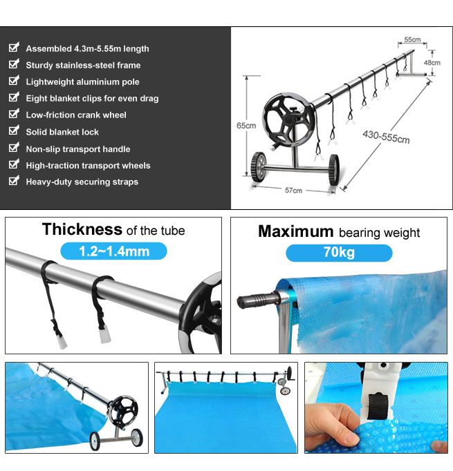 InGround Pool Cover Roller with NonSlip Handle Crazy Sales