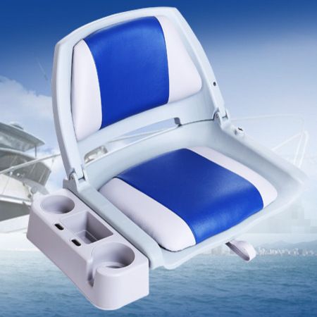 Deluxe Boat Seat Drink Holder &amp; Folding Swivel Boat Seat ...