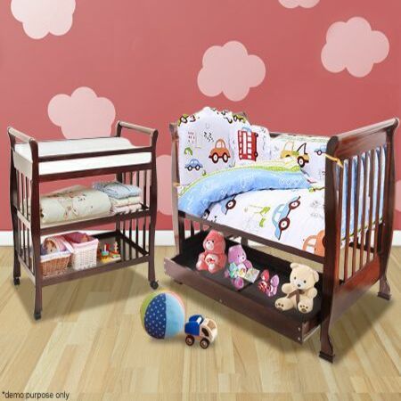 Baby cot with changing table Clearance