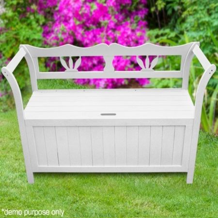 White Garden Bench Storage | Crazy Sales