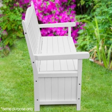 White Garden Outdoor Bench Storage | Crazy Sales