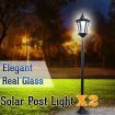 Set of 2 Deluxe Outdoor Solar-Powered Garden Lamp