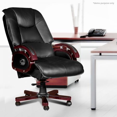 Reclining Leather Office Chair Crazy, Real Leather Office Chair Australia