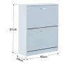 High Gloss Two Drawer Shoe Cabinet
