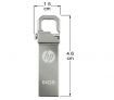 FREE SHIPPING! HP v250w 64GB 64G USB Flash Pen Drive Disk Memory Clip Hook Keychain Metal