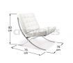 Barcelona Chair Mies van der Rohe Replica Premium Version - White