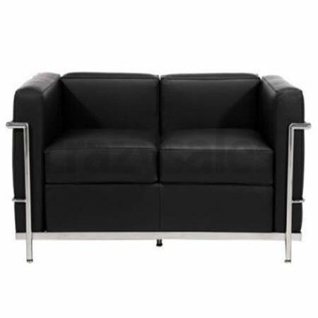 2 Seater Sofa Le Corbusier Lc2 Replica Black Crazy S 2 Seater Sofa Le Corbusier Lc2 Replica