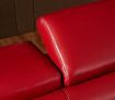 Red Genuine Leather Sofa