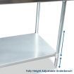 Kitchen Prep Table Cater Work Bench Table Stainless Steel W/Adjustable Feet -1219mmx610mm