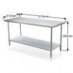 Kitchen Prep Table Cater Work Bench Table Stainless Steel W/Adjustable Feet -1219mmx610mm