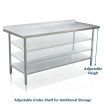 Kitchen Prep Table Cater Work Bench Table Stainless Steel W/Adjustable Feet -1524mmx610mm