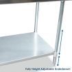 Kitchen Prep Table Cater Work Bench Table Stainless Steel W/Adjustable Feet -1524mmx610mm