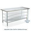 Kitchen Food Prep Table Cater Work Bench Stainless Steel W/Adjustable Feet-1829mmx610mm