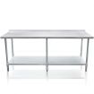 Kitchen Prep Table Cater Work Bench Table Stainless Steel W/Adjustable Feet-2438mmx610mm