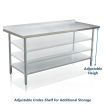 Kitchen Prep Table Cater Work Bench Table Stainless Steel W/Adjustable Feet-1524mmx762mm