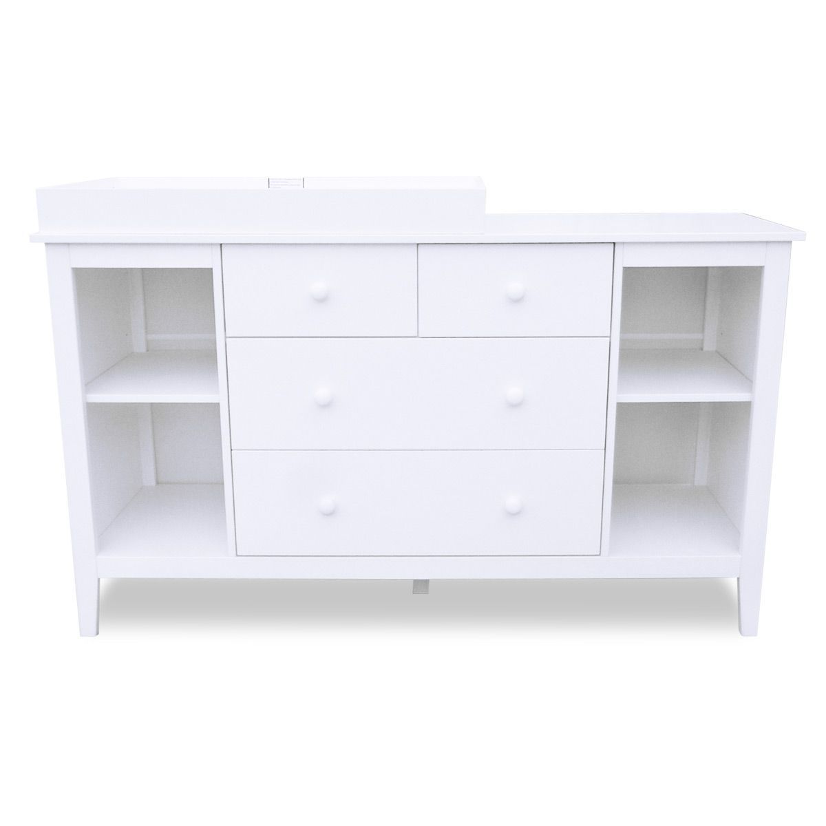 3In1 Baby Cot & Baby Changing Table with Drawers White