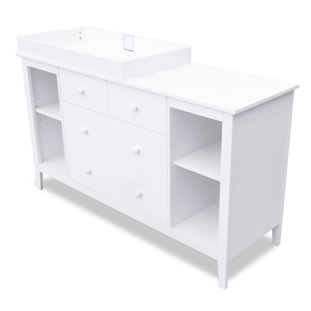 3In1 Baby Cot & Baby Changing Table with Drawers White