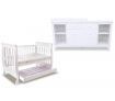3-In-1 Baby Cot & Baby Changing Table Cabinet with Drawers - White
