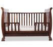 3-In-1 Walnut Baby Cot & Baby Changing Table Cabinet with Drawers - Walnut