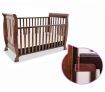 3-In-1 Walnut Baby Cot & Baby Changing Table Cabinet with Drawers - Walnut