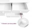 3-In-1 White Baby Cot & Baby Changing White Table Unit