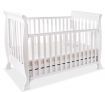 3-In-1 White Baby Cot & Baby Changing White Table Unit