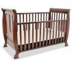 3-In-1 Walnut Baby Cot & Baby Changing Walnut Table Unit
