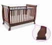 3-In-1 Walnut Baby Cot & Baby Changing Walnut Table Unit