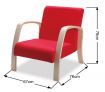 Contemporary Red Armchair