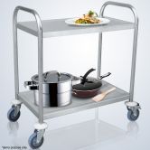 Two-Tier Stainless Steel Kitchen Trolley