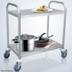 Two-Tier Stainless Steel Kitchen Trolley