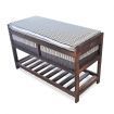 Brown Wooden Shoe Storage Cabinet