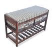 Brown Wooden Shoe Storage Cabinet