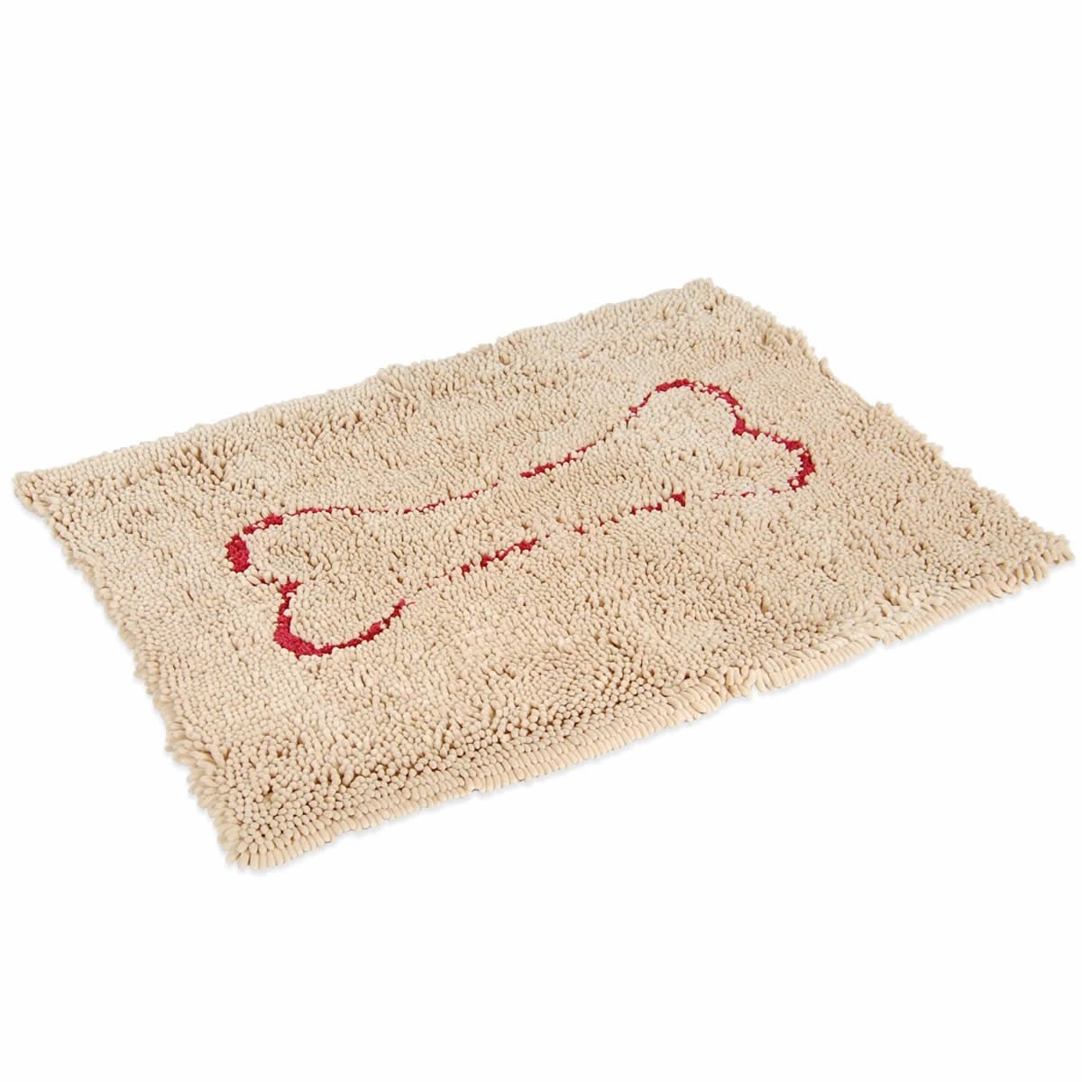 Soggy Doggy Doormat Large Beige with Red Bone Crazy Sales
