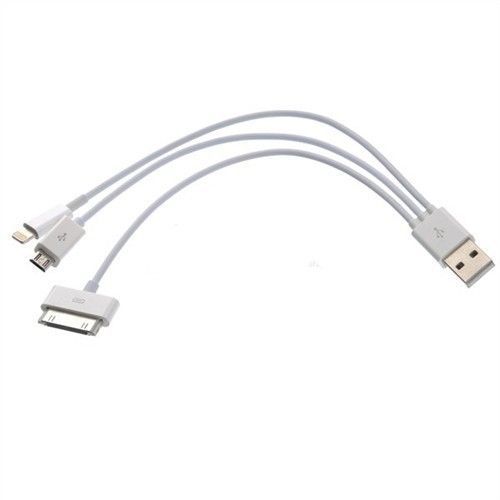LUD One Meter 4-in-1 USB Charging Cable for iPhone iPad iPod Samsung Galaxy Tab Samsung HTC Smartphone