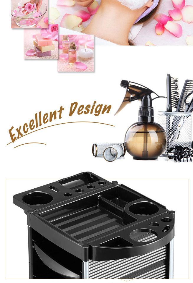 6 Tiers Hairdresser Hair Salon Spa Trolley Beauty Storage Cart Crazy