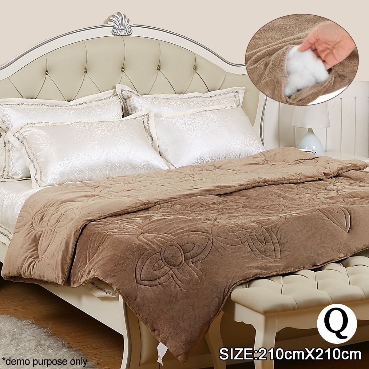 Reversible Mink Blanket/Winter Quilt Queen Size