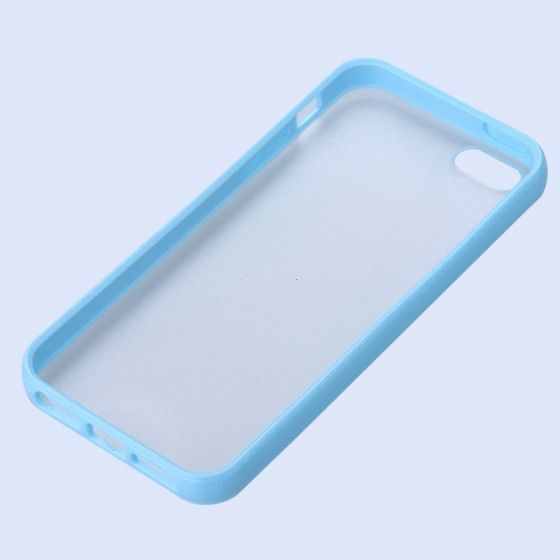 Matte Transparent Protective Back Case Cover Skin for Apple iPhone 5 5G 5th Blue-HQB0059