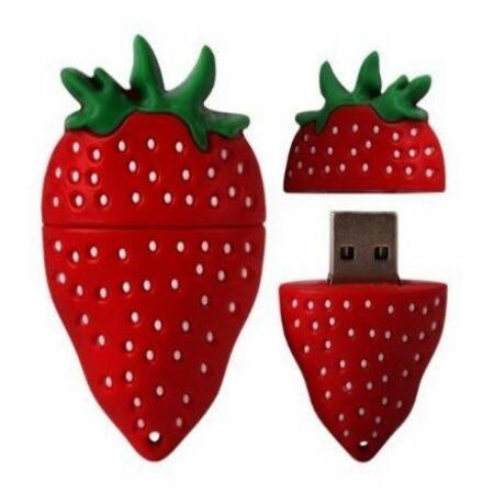 LUD 8GB Novelty Cartoon Cute Strawberry USB Flash Drive Data Memory Stick