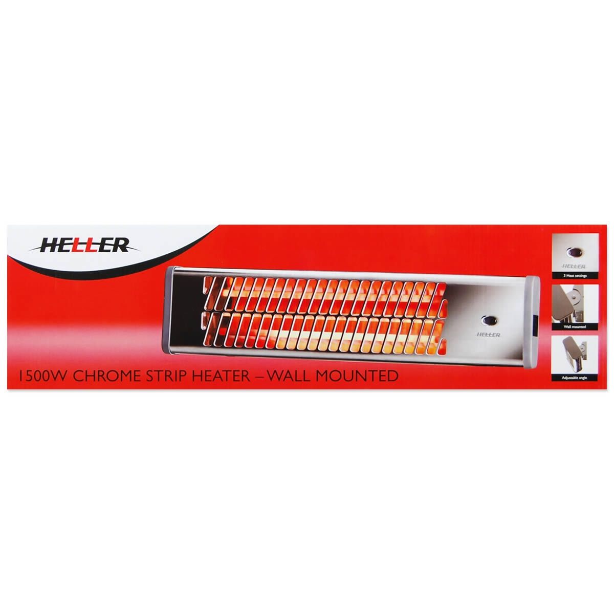 Heller 1500W Chrome Strip Heater Crazy Sales