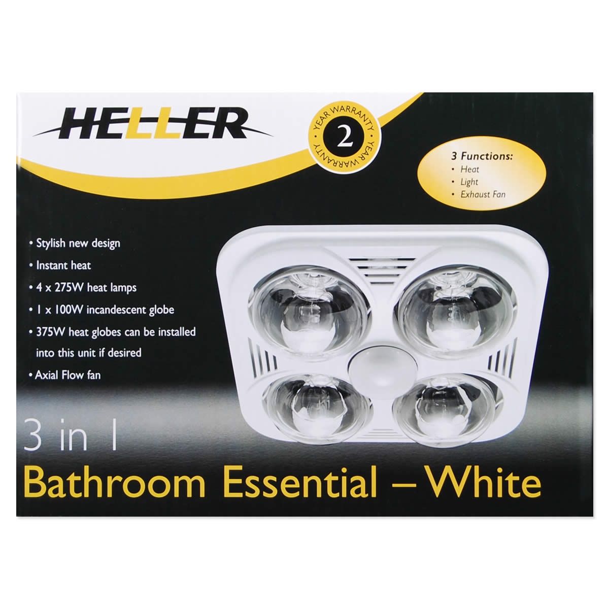 Heller 3in1 Essential Bathroom Light/Heater/Exhaust Fan Crazy Sales