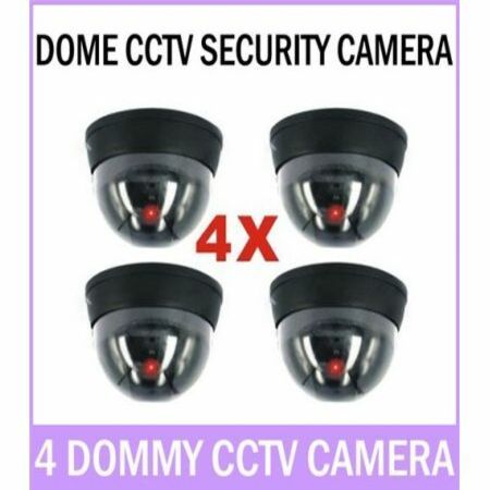 4 * Fake Dummy Outdoor Indoor Flashing LED Security Burglar CCTV Surveillance Camera