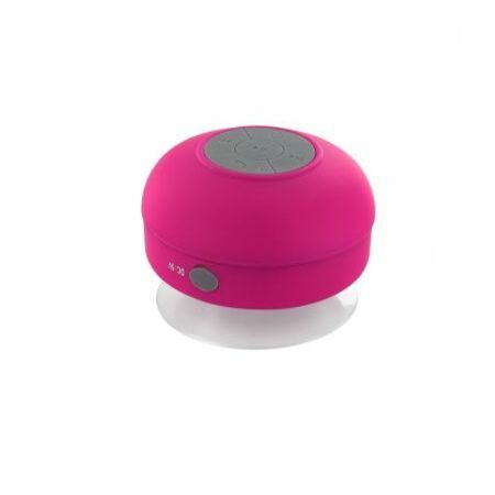 Mini Bluetooth Waterproof Wireless Hands Free Shower Speaker Rose Red